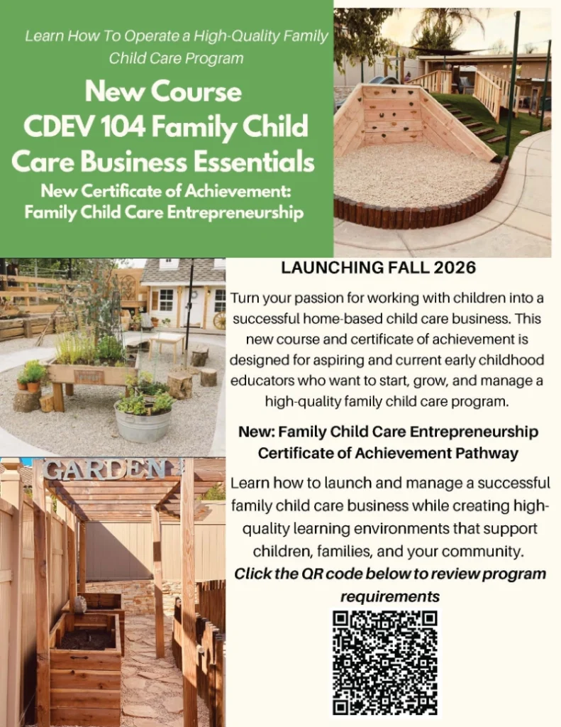 Family Child Care Course Program flyer
